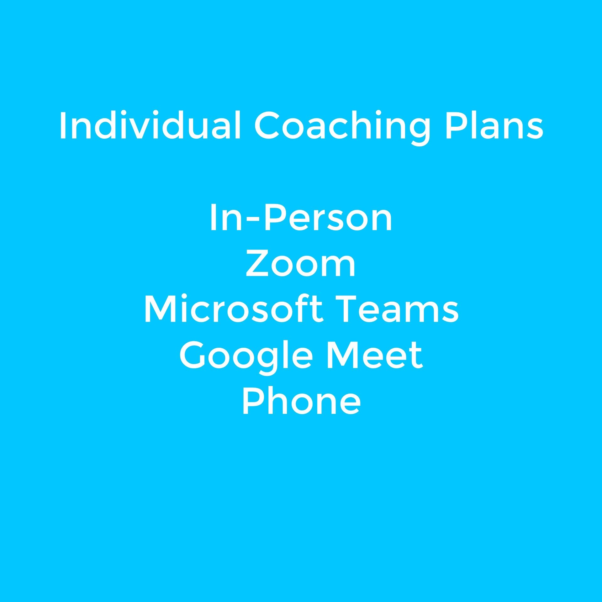 Monthly Coaching Plan